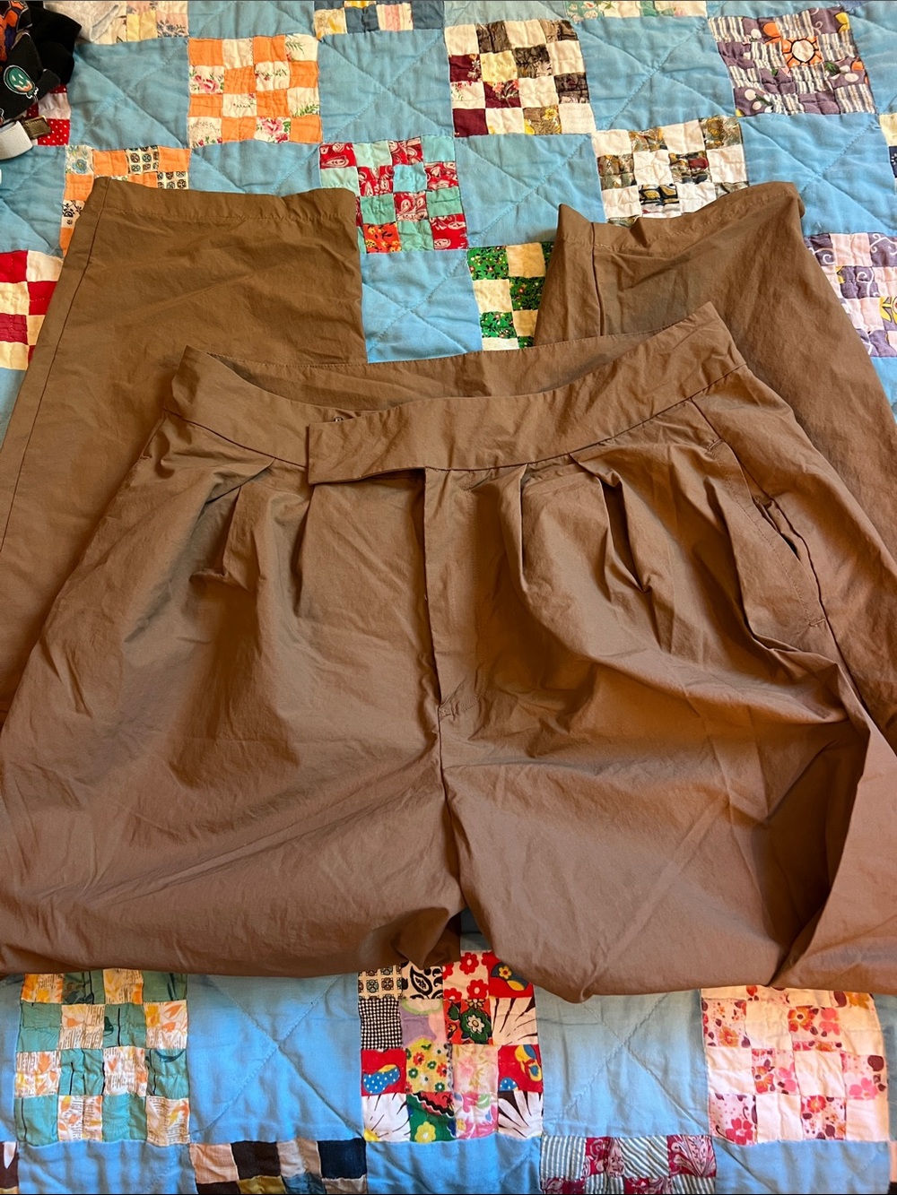 Free People Brown Cropped Wide-Leg Pants